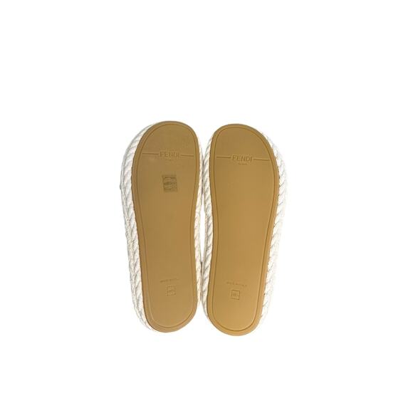 Fendi NIB Feel Knot Slide Sandal in Natural Size 39.5 - Picture 11 of 13
